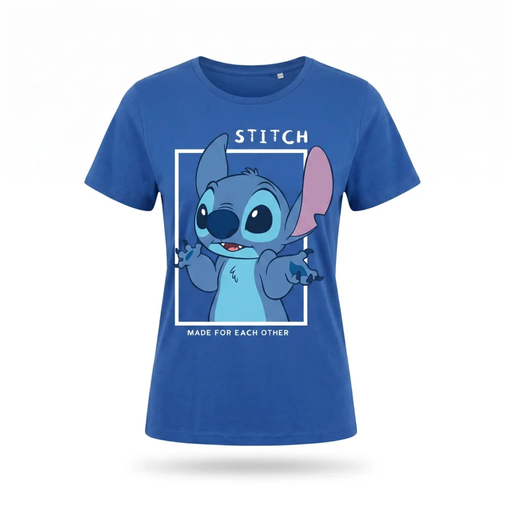 Disney Stitch Angel Damen kurzarm T-Shirt Shirt S-XL 100% Baumwolle - WS-Trend.de