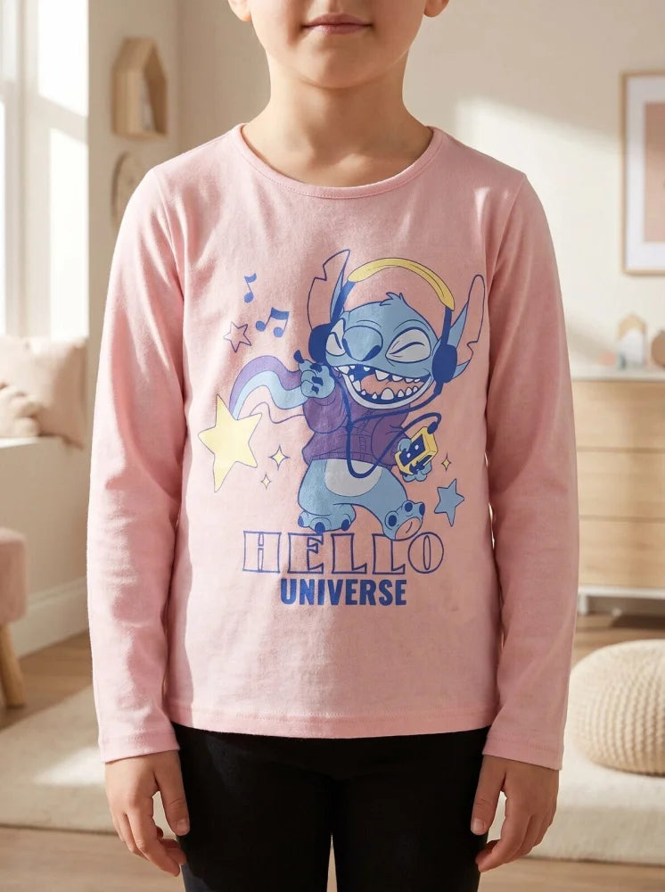 Disney Lilo und Stitch Kinder Mädchen Langarmshirt Shirt Gr. 98-128 - WS-Trend.de