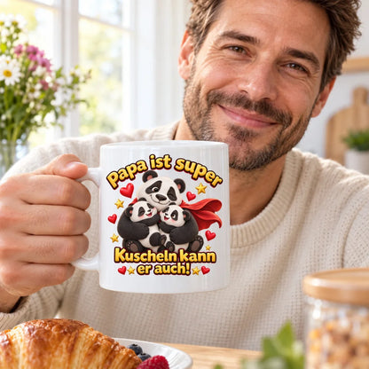WS-Trend Pandapapa Tasse Keramik 330 ml Geschenk für Papa zum Vatertag - WS-Trend.de