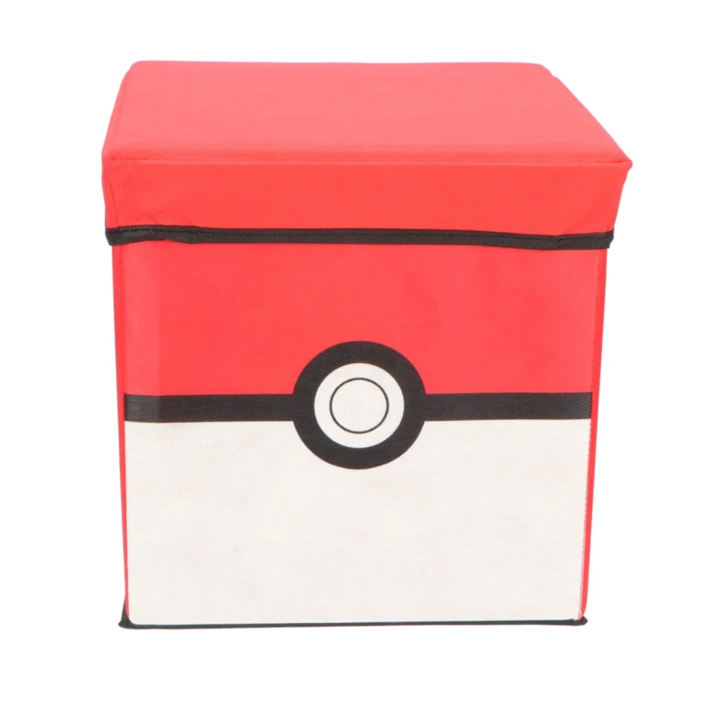 Pokemon Pikachu Kinder Spielzeug Korb Spielzeugkorb Deckel 30x30x30 cm - WS-Trend.de