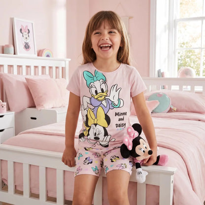 Disney Minnie Maus Daisy Kinder Schlafanzug Pyjama Gr. 104-134 100% Baumwolle - WS-Trend.de