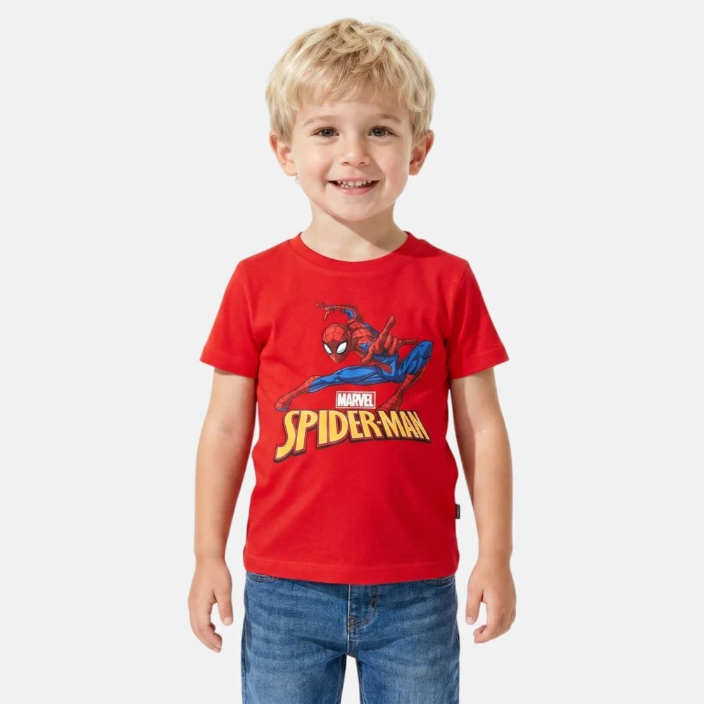 Marvel Spiderman Kinder Jungen T-Shirt Kurzarm Shirt Gr. 98 bis 128 Baumwolle - WS-Trend.de