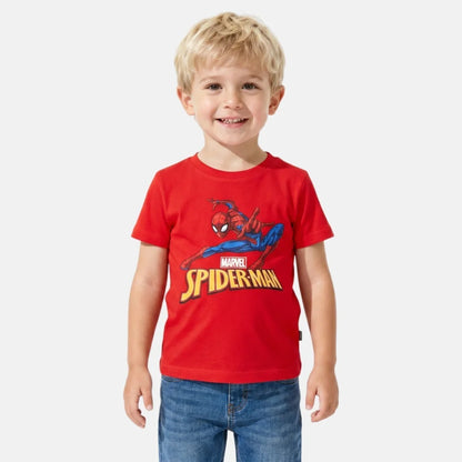 Marvel Spiderman Kinder Jungen T-Shirt Kurzarm Shirt Gr. 98 bis 128 Baumwolle - WS-Trend.de