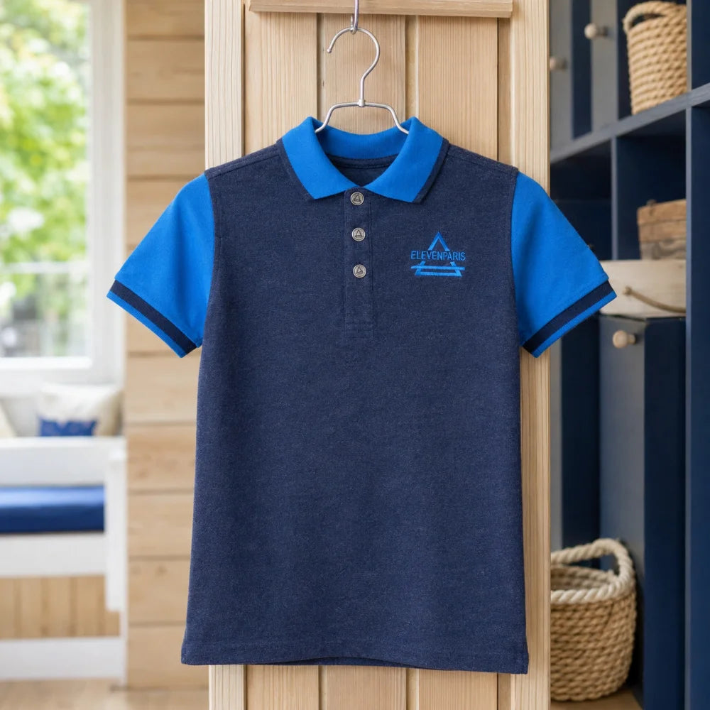 Eleven Paris Jungen Polo T-Shirt Kurzarm Shirt 104 - 164 Baumwolle - WS-Trend.de