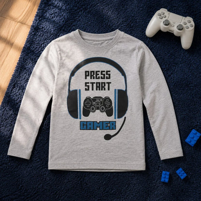 Print-Shirt Fashion UK Gamer Spieler Kinder Jungen langarm Shirt Langarmshirt Gr. 116 -152 - WS-Trend.de
