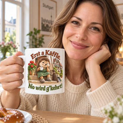 WS-Trend Kehrwochen Igel Tasse Schwaben Spruch Keramik 330 ml Geschenk - WS-Trend.de