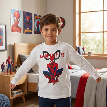 Marvel Spiderman Jungen Kinder Langarmshirt Shirt Gr. 98-128 -100% Baumwolle - WS-Trend.de