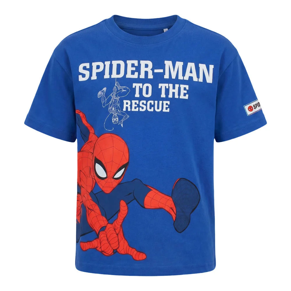 Marvel Spiderman Kinder Jungen T-Shirt Kurzarm Shirt Gr. 98 bis 128 Baumwolle - WS-Trend.de