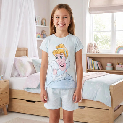 Disney Cinderella Rapunzel Kinder Schlafanzug Pyjama Gr. 92-128 100% Baumwolle - WS-Trend.de