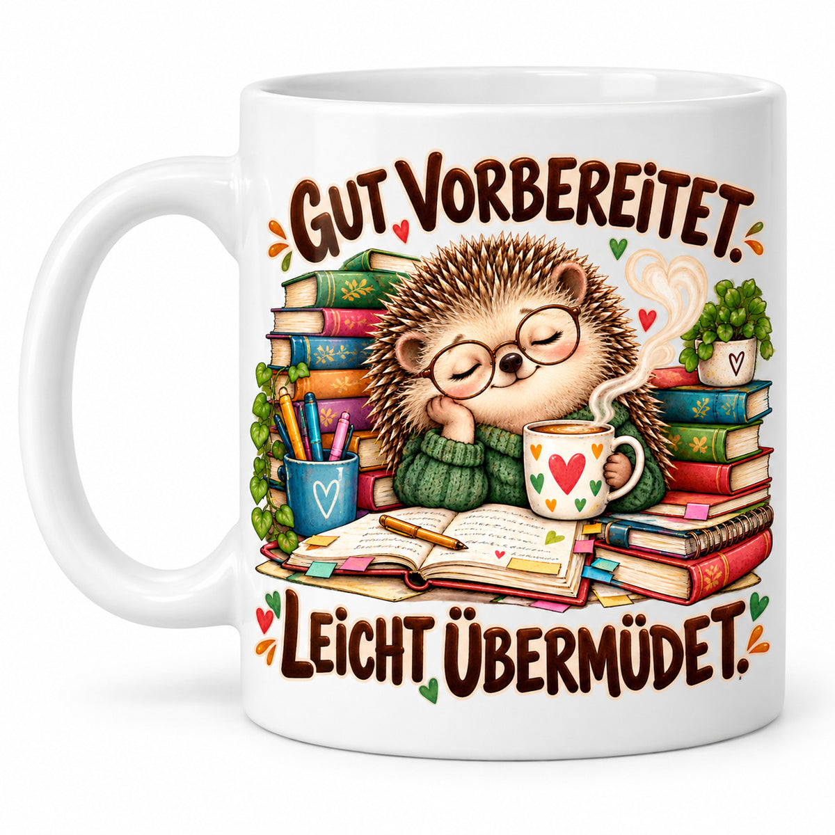 Lehrer Tasse Keramik 330 ml Geschenk Lehrerin Unterricht Spruch Kaffee