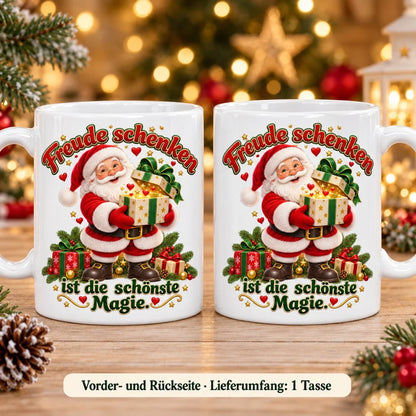 WS-Trend Freude schenken Weihnachtsmann Tasse 330 ml festlich bedruckt - WS-Trend.de