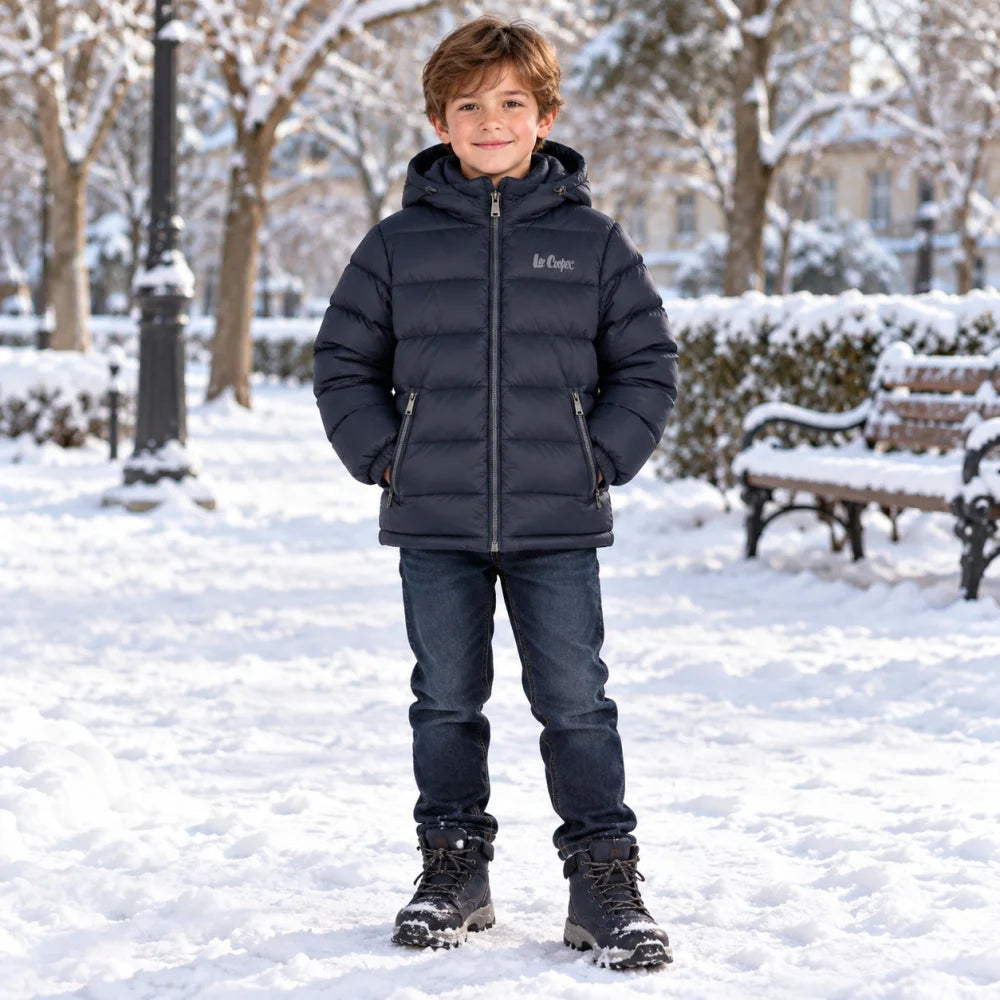 Lee Cooper Kinder Jungen Winterjacke Jacke mit Kapuze Parka Gr. 104-164 - WS-Trend.de