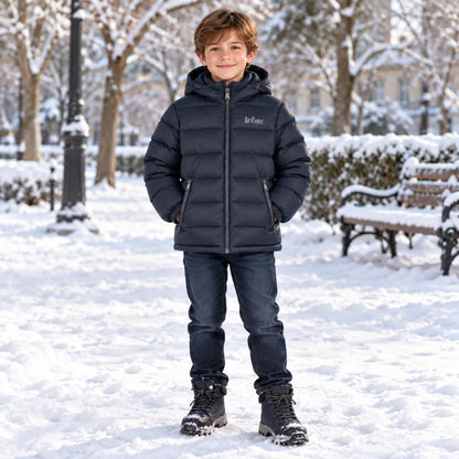 Lee Cooper Kinder Jungen Winterjacke Jacke mit Kapuze Parka Gr. 104-164 - WS-Trend.de