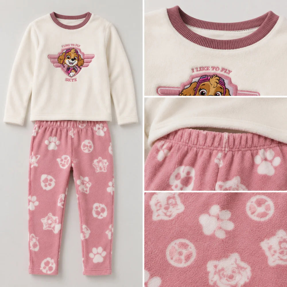 Paw Patrol Skye Kinder Mädchen Coral Schlafanzug Pyjama Gr. 98-116 - WS-Trend.de