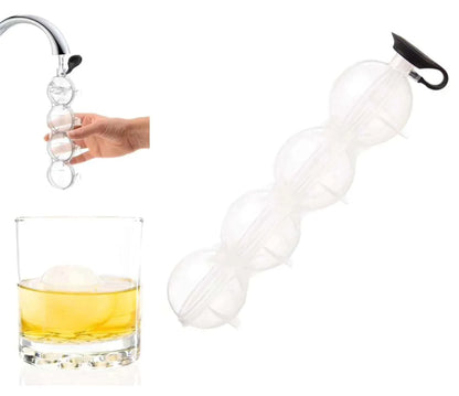 XL Eiskugel Eiswürfelform Eiswürfelbehälter4 Kammern - 5 cm Kugel - WS-Trend.de