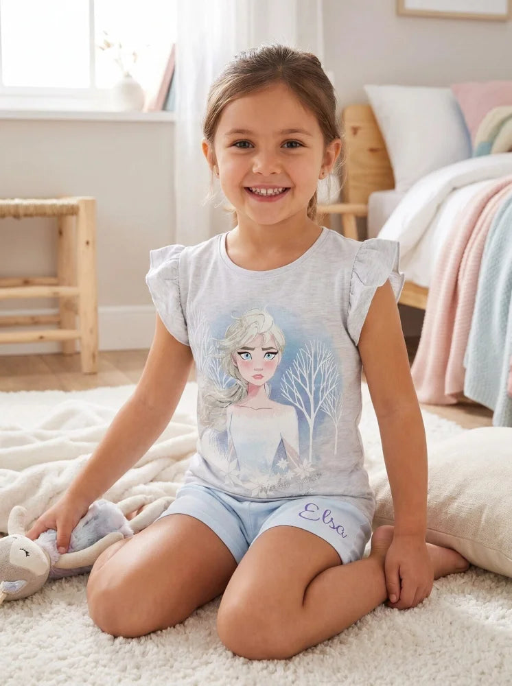 Disney Die Eiskönigin Kinder kurzarm Schlafanzug Pyjama 104 - 134 baumwolle NEU - WS-Trend.de