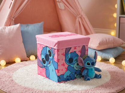 Disney Lilo und Stitch Kinder Spielzeugkorb mit Deckel 30x30x30 cm - WS-Trend.de