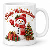 WS-Trend Frohe Weihnachten Schneemann Tasse 330 ml Geschenk mit Spruch