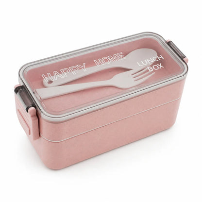 Lunchbox WS-Trend 3-teiliges Kinder-Lunch-Set – Brotdose 750 ml Doppel-Fächer Besteck - WS-Trend.de