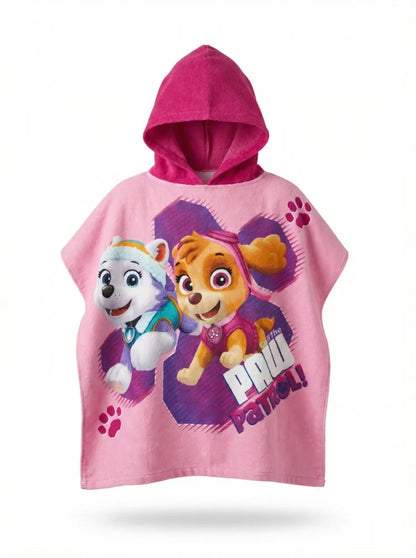 PAW Patrol Kinder Mädchen Mikrofaser Poncho Badetuch Badeponcho 55x110 cm - WS-Trend.de
