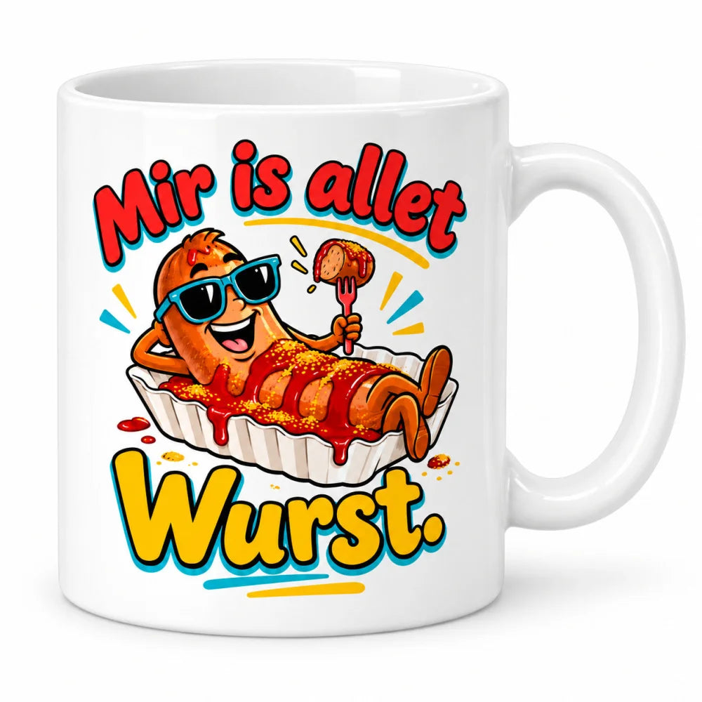 WS-Trend Currywurst Tasse lustiger Spruch Keramik 330 ml Geschenktasse - WS-Trend.de