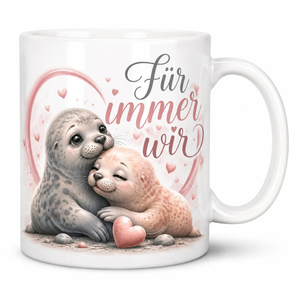 Robben-Tasse für Lieblingsmenschen - Geschenk zum Jahrestag beidseitig - WS-Trend.de