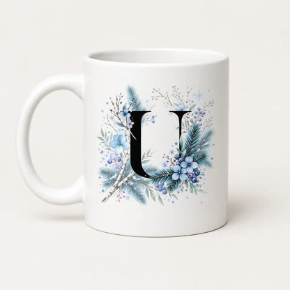 Winter Tasse A-Z Buchstaben 325 ml Keramik Geschenkidee personalisiert - WS-Trend.de