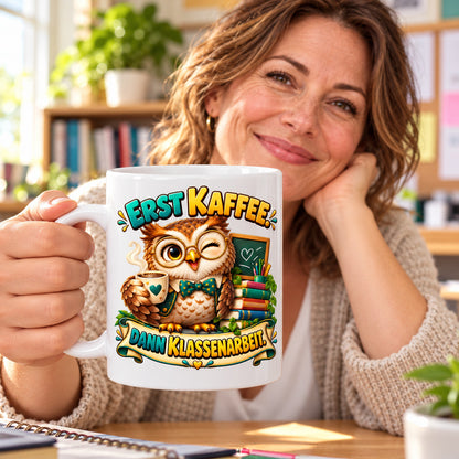 Lehrer Tasse Keramik 330 ml Geschenk Lehrerin Unterricht Spruch Kaffee