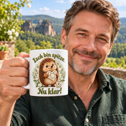 WS-Trend Vogtland Igel Tasse Sachsen-Humor Keramik 330 ml Geschenkidee - WS-Trend.de