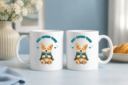 Anti-Stress-Tasse Corgi 325 ml Keramik Kaffeebecher Geschenk - WS-Trend.de