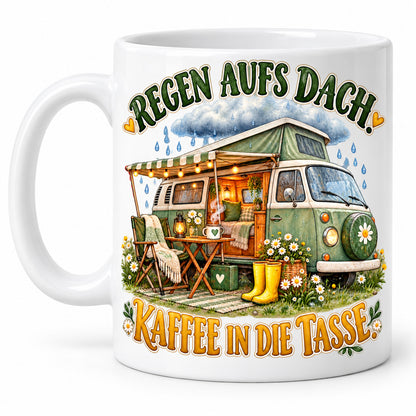 Camping Tasse Spruch Keramik 330 ml Geschenk Camper Wohnmobil Urlauber