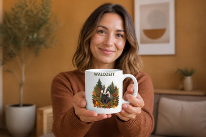 Waldzeit Dachs Tasse – Papercut Keramikbecher 325 ml - WS-Trend.de