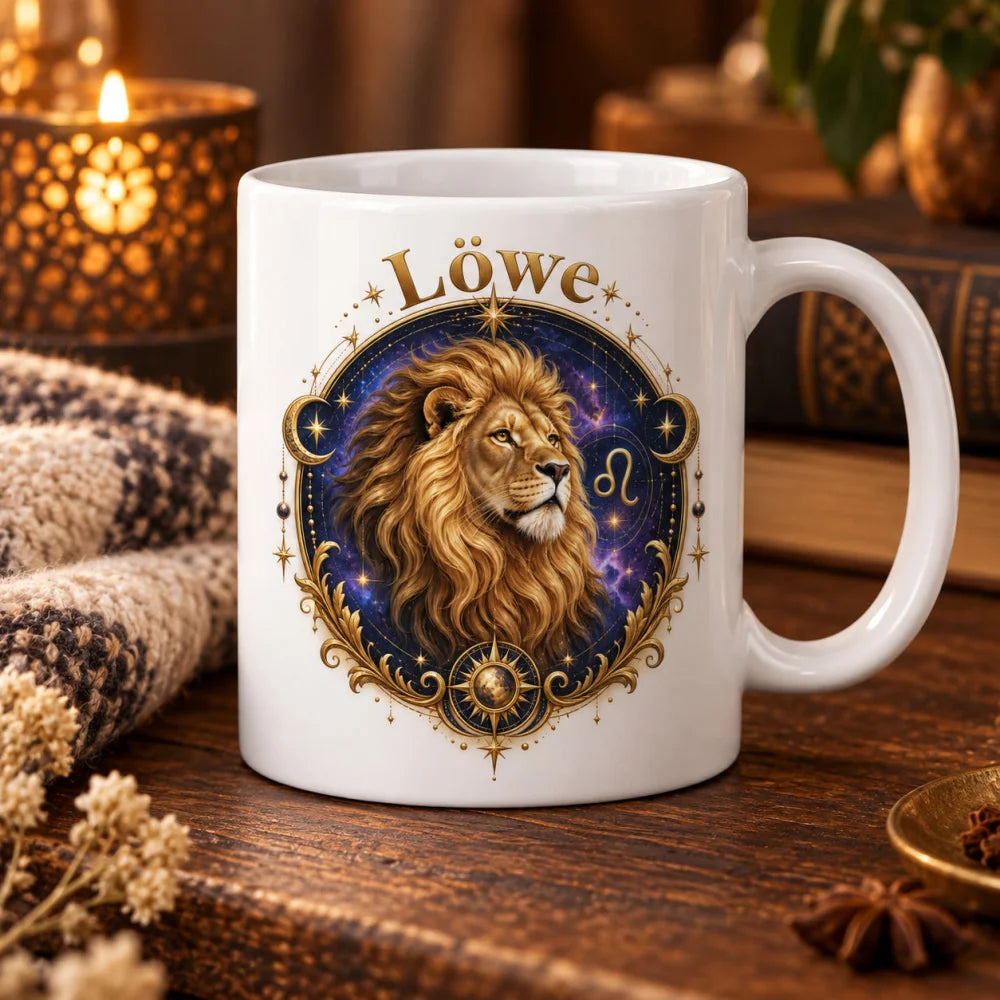 WS-Trend Sternzeichen Tasse Löwe mystisch Keramik 330 ml Geschenk - WS-Trend.de