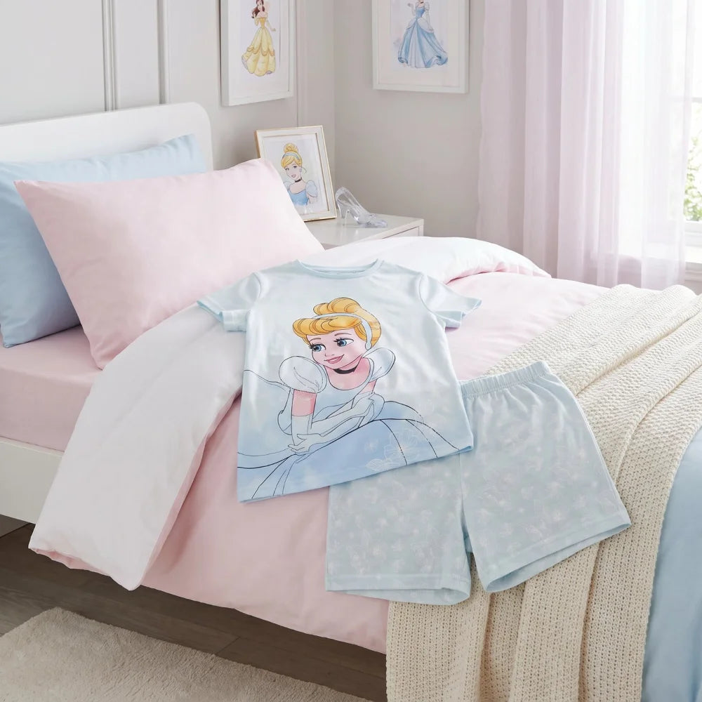 Disney Cinderella Rapunzel Kinder Schlafanzug Pyjama Gr. 92-128 100% Baumwolle - WS-Trend.de