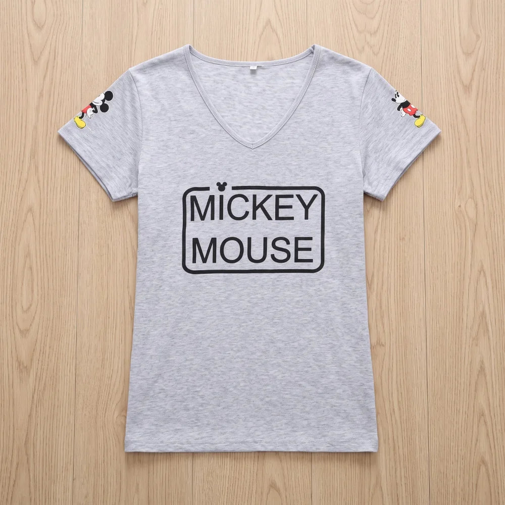 Print-Shirt Disney Mickey Maus Damen kurzarm Shirt T-Shirt Gr. S-XL 100% Baumwolle - WS-Trend.de