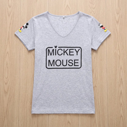 Print-Shirt Disney Mickey Maus Damen kurzarm Shirt T-Shirt Gr. S-XL 100% Baumwolle - WS-Trend.de