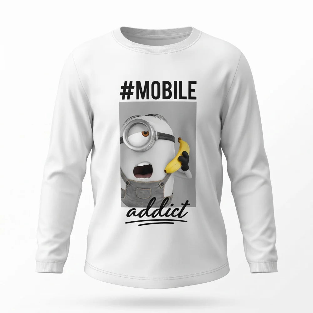 Print-Shirt Minions Kinder Mädchen T-Shirt Langarm Shirt 100% Baumwolle - WS-Trend.de