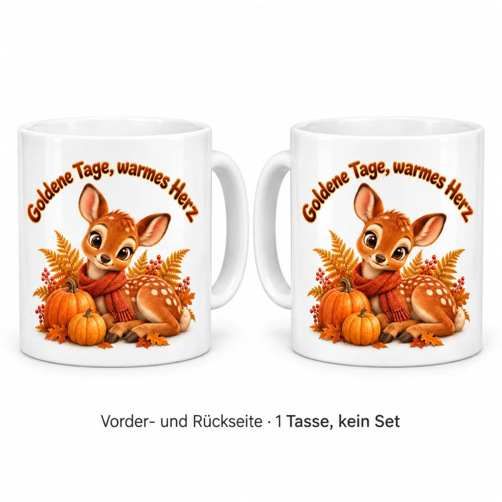 WS-Trend Herbst Tasse Rehkitz mit Spruch Keramik 330 ml - WS-Trend.de