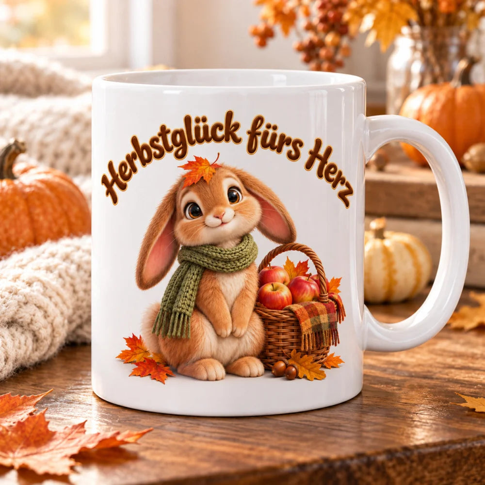 WS-Trend Herbst Tasse Hase mit Spruch Keramik 330 ml - WS-Trend.de