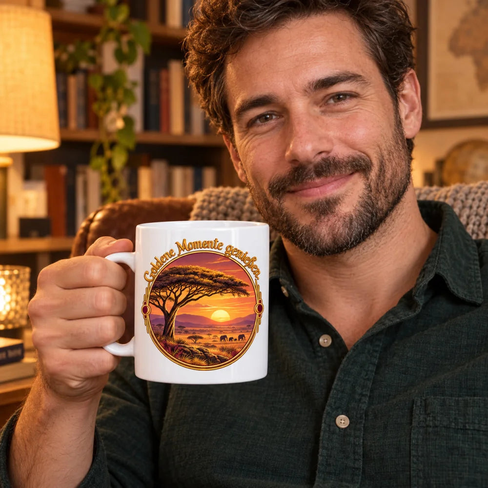 WS-Trend Afrika Tasse Keramik 330 ml mit Spruch 10 Motive als Geschenk - WS-Trend.de