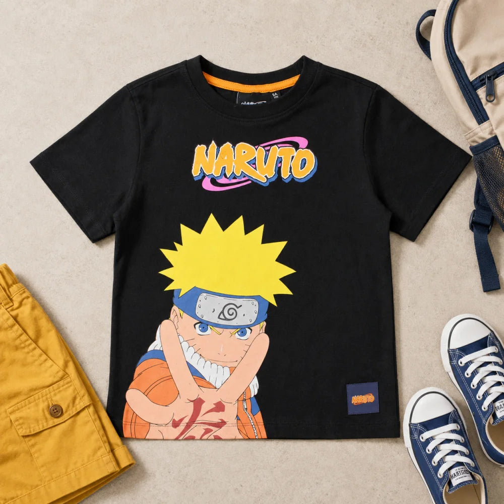 Anime Naruto Shippuden Kinder Jungen kurzarm Shirt T-Shirt Gr. 116-128 Baumwolle - WS-Trend.de