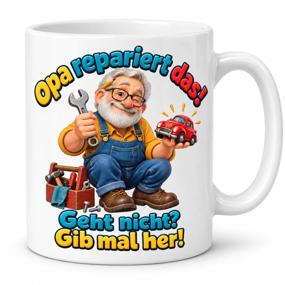 WS-Trend Werkstattopa Tasse Keramik 330 ml Geschenk für Opa mit Spruch - WS-Trend.de