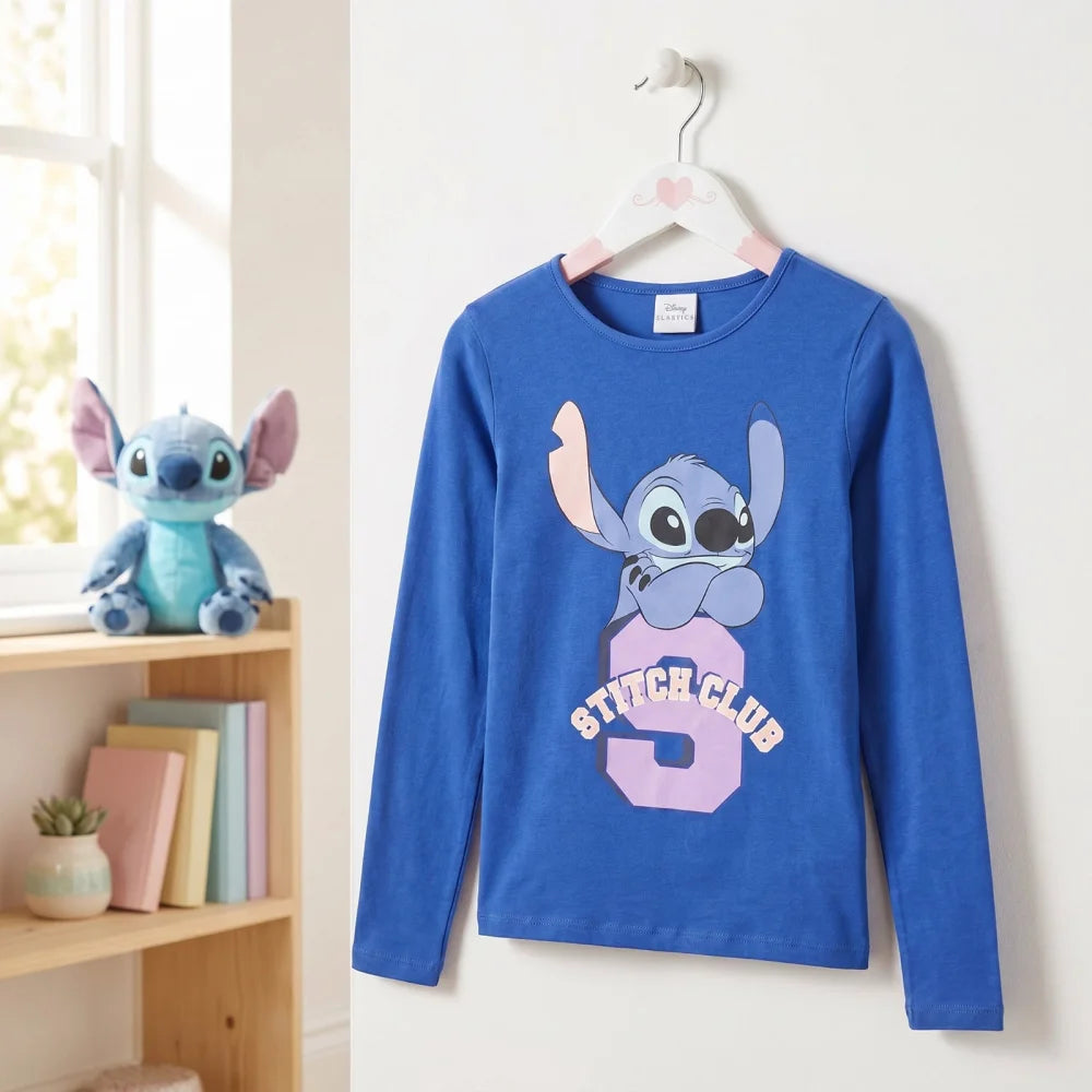 Disney Lilo und Stitch Kinder Mädchen Langarmshirt Shirt Gr. 98-128 - Baumwolle - WS-Trend.de