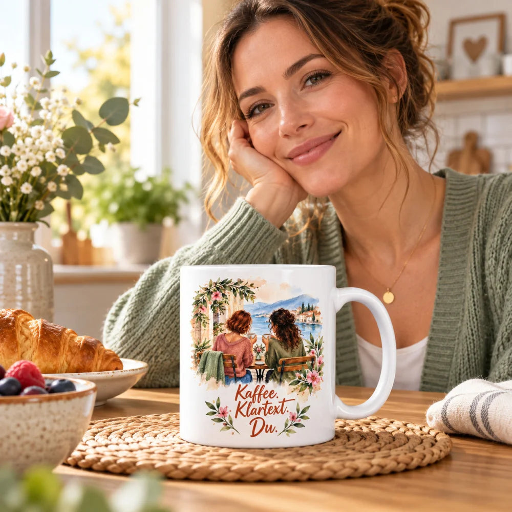 Beste Freundin Tasse mit Spruch – Aquarell Geschenk aus Keramik 330 ml - WS-Trend.de