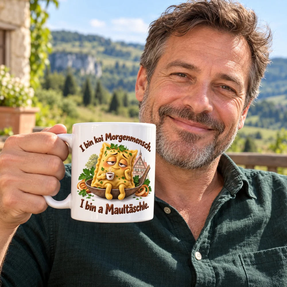 WS-Trend Maultäschle Tasse schwäbischer Spruch Keramik 330 ml Geschenk - WS-Trend.de