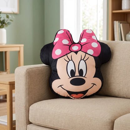 Disney Minnie Maus Kopfkissen mit pinker Schleife 35x30 cm - WS-Trend.de