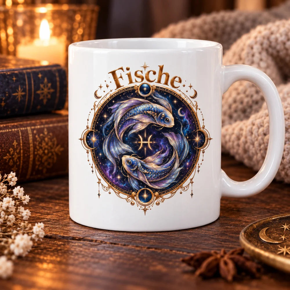 WS-Trend Sternzeichen Tasse Fische mystisch Keramik 330 ml Geschenk - WS-Trend.de