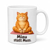 Yoga-Katze Kaffeetasse - Geschenkidee mit Spruch - beidseitig bedruckt