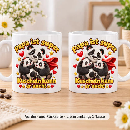 WS-Trend Pandapapa Tasse Keramik 330 ml Geschenk für Papa zum Vatertag - WS-Trend.de