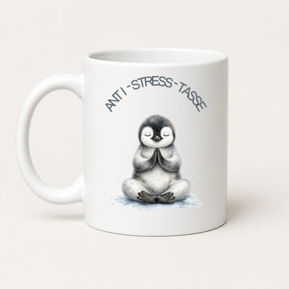 Anti-Stress-Tasse Pinguin Aquarell 325 ml Keramik Geschenk - WS-Trend.de